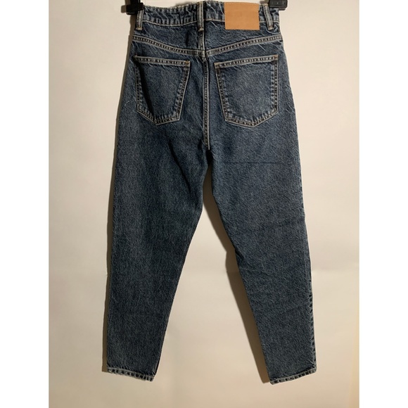 Zara High Rise Mom Fit Jeans in Greyish Blue Colour Sz 2 - Picture 5 of 9